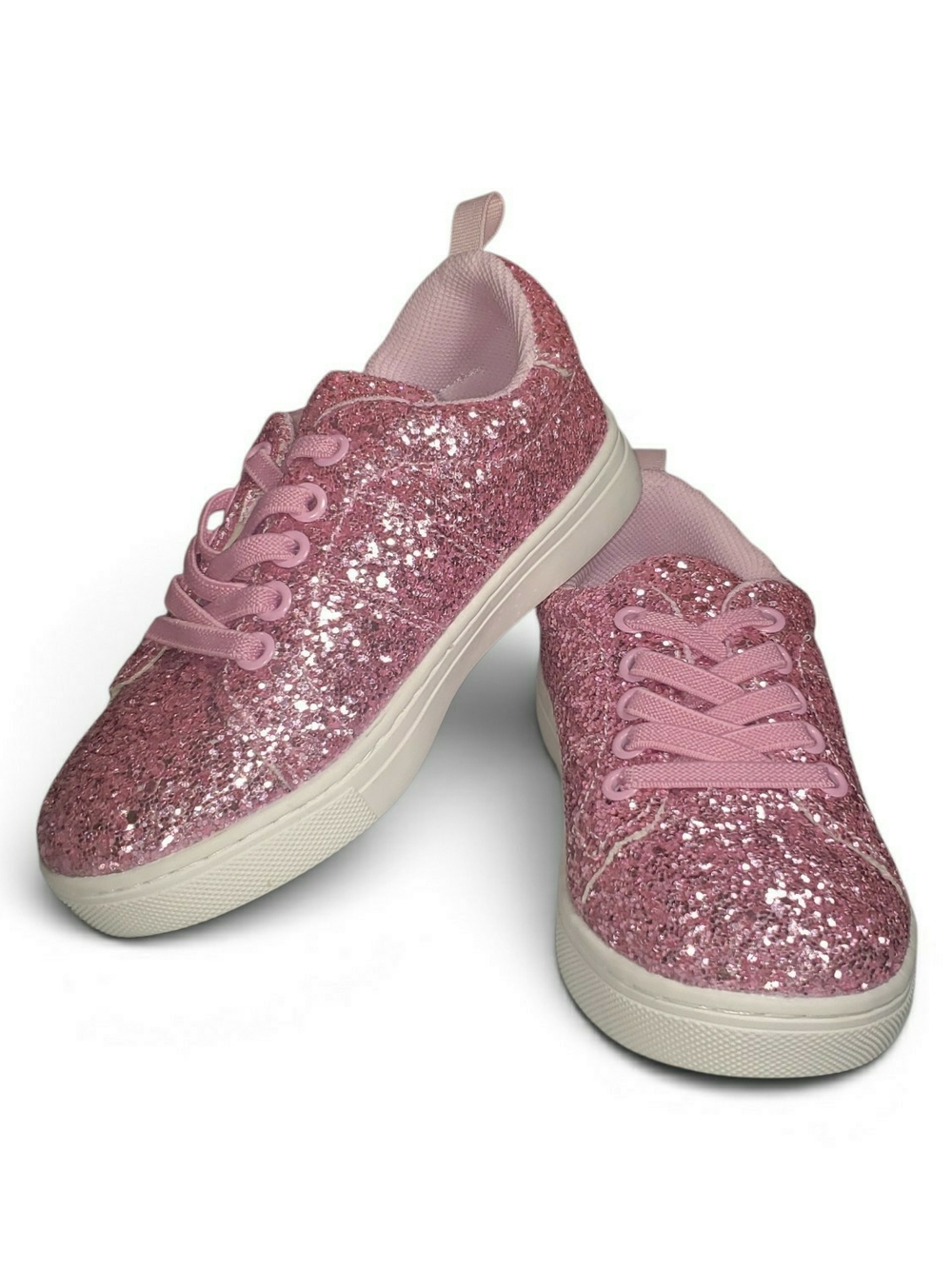 Bernal kids glitter sneakers - girls sparkle sequin slip on. Sz 8